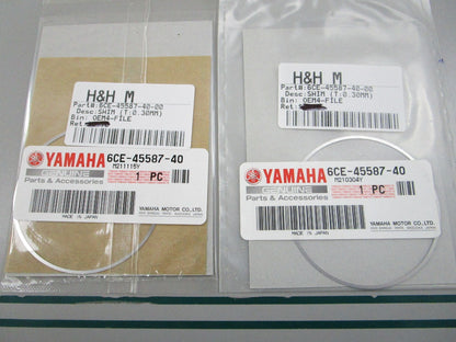NEW OEM (LOT OF 2) 6CE-45587-40-00 Yamaha (T:0.30mm) Shim 0810