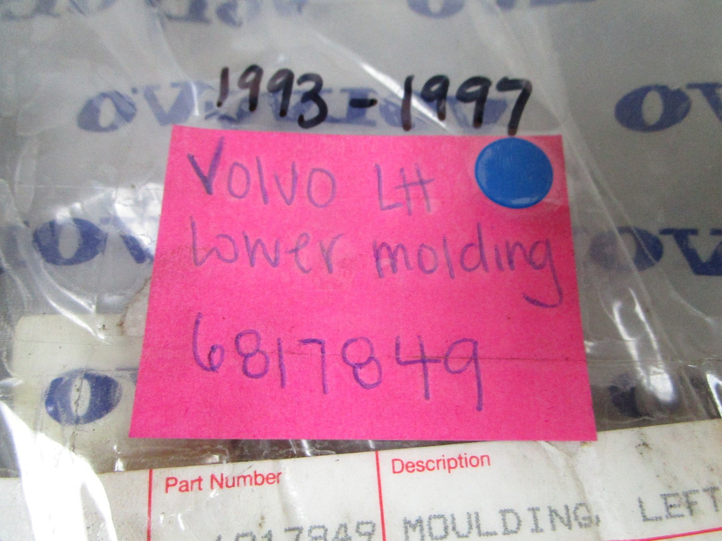 NEW OEM 6817849 Volvo Penta 1993- 1997 LH Lower Molding 0720