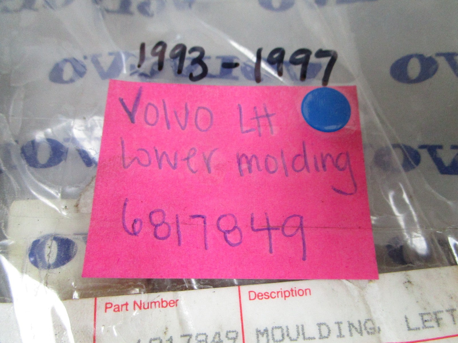 NEW OEM 6817849 Volvo Penta 1993- 1997 LH Lower Molding 0720
