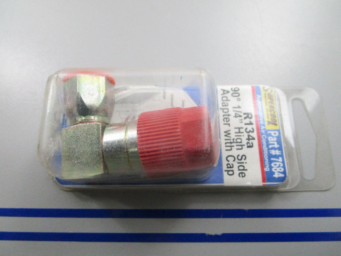 *NEW* 0810 Supercool 90 Degree 1/4" High Side Adapter w/ Cap 7684