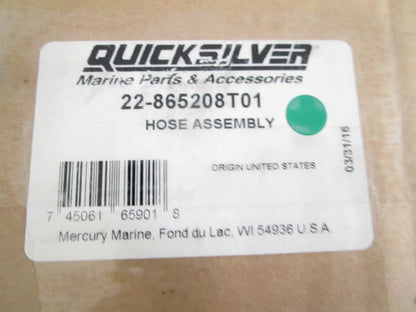 NEW OEM 22-865208T01 Mercury Quicksilver Hose Assy 0820