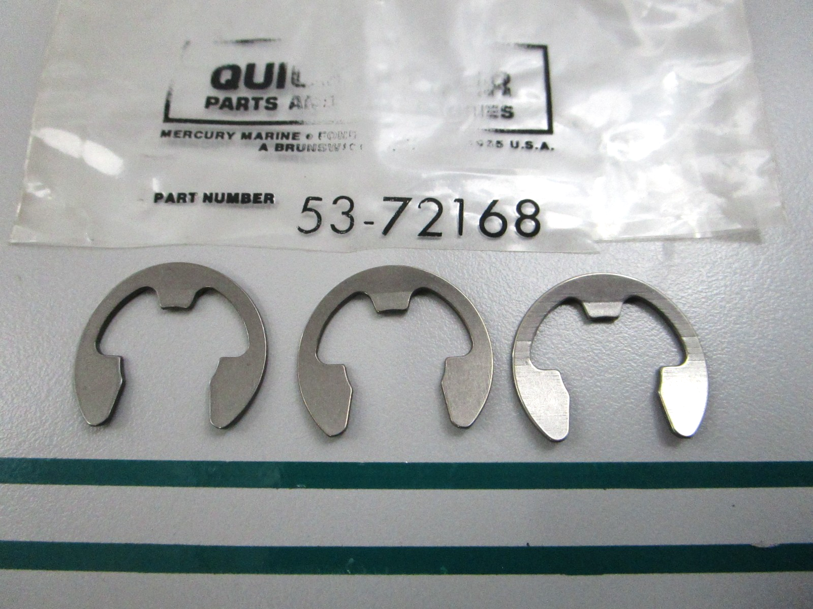 NEW OEM (LOT OF 3) 53-72168 Mercury Quicksilver Retaining Ring 0810