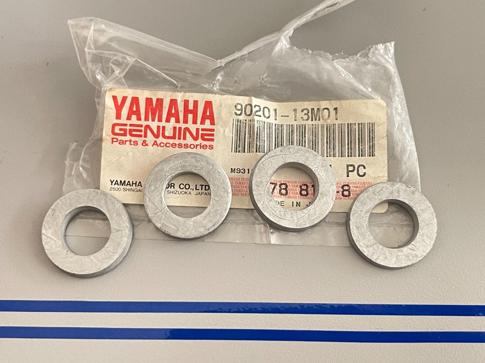 *NEW OEM* (LOT OF 4) 0810 Yamaha Plate Washer 90201-13M01-00