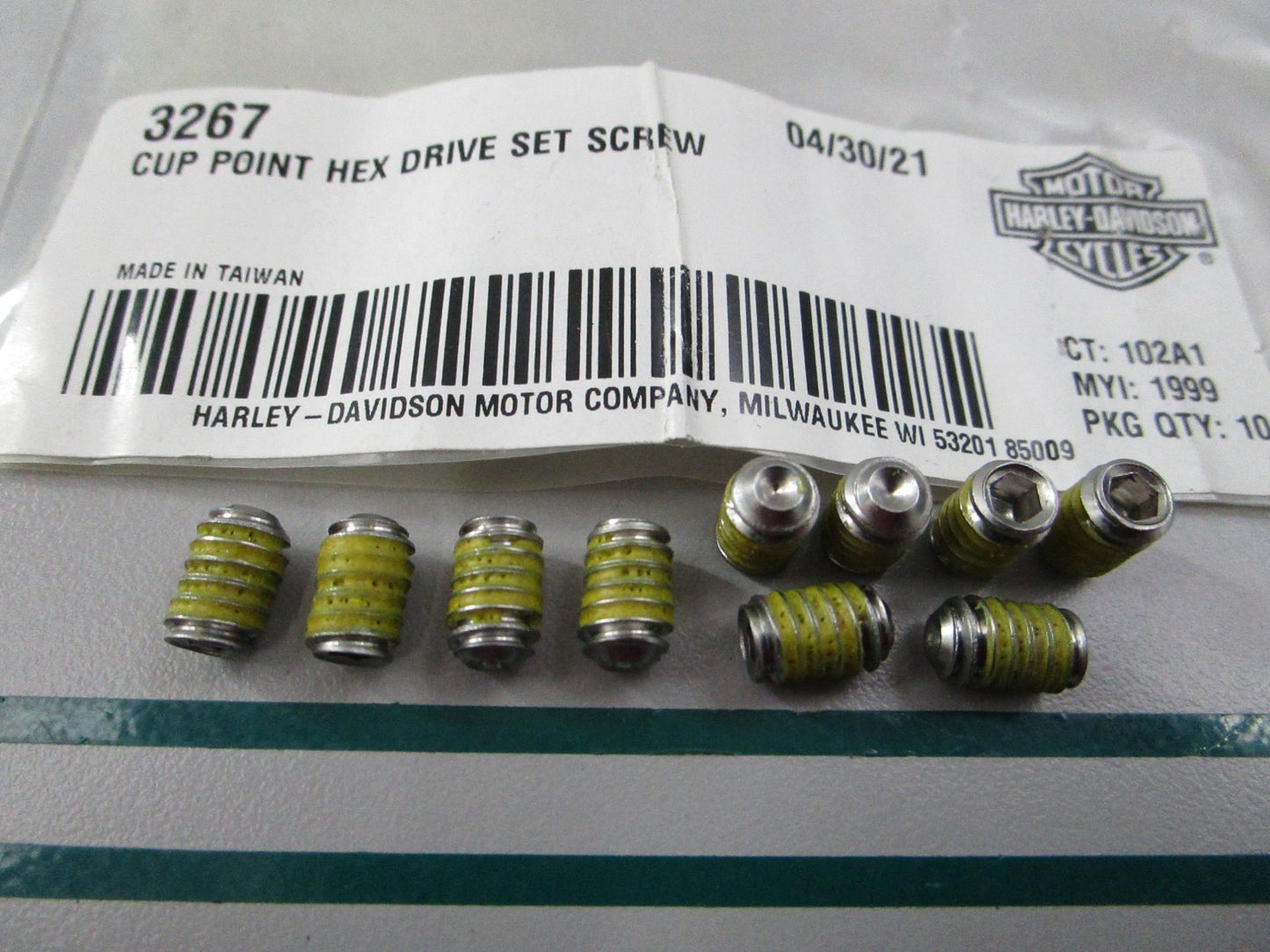 NEW OEM (LOT OF 10) 3267 Harley Davidson Set Screw 0810