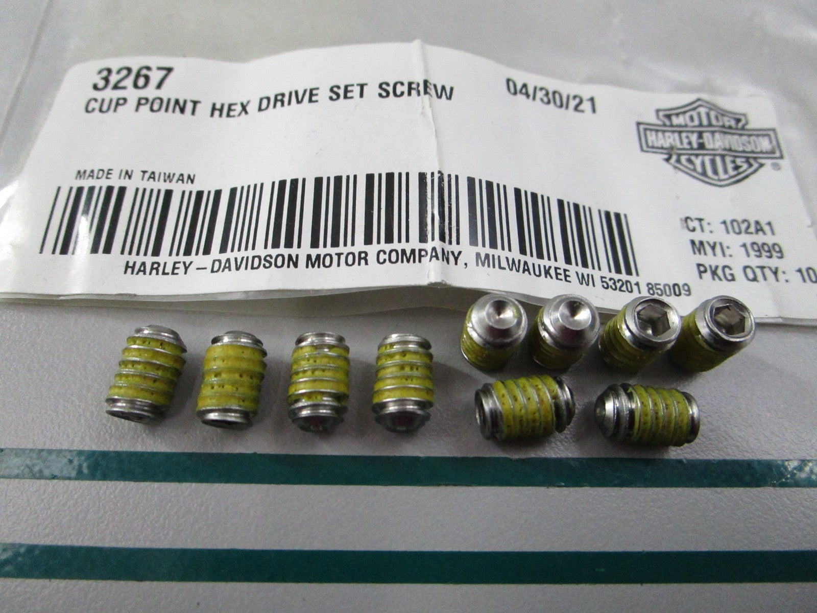 NEW OEM (LOT OF 10) 3267 Harley Davidson Set Screw 0810