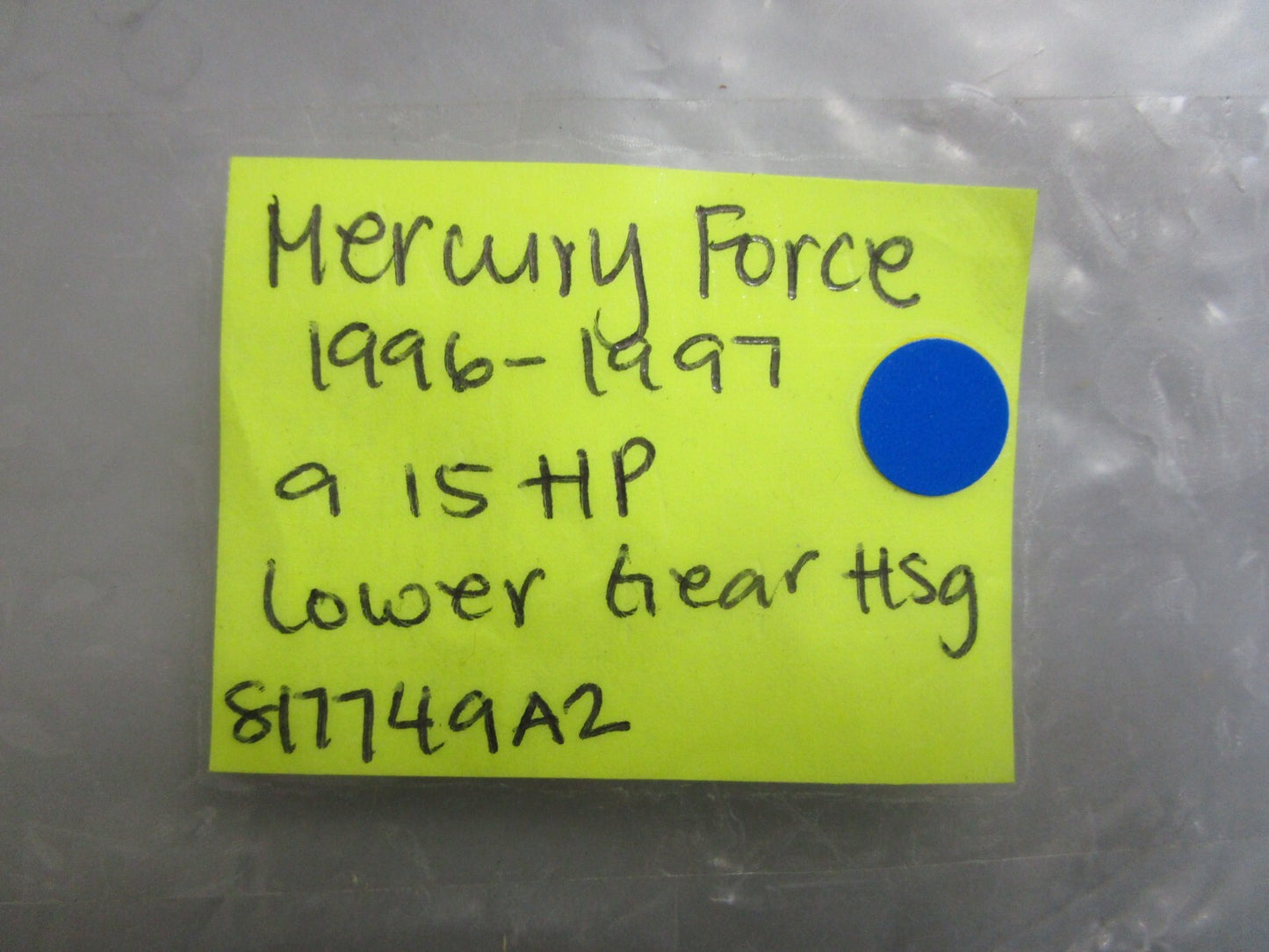 *NEW OEM* 0810 Mercury Force 1996-1997 9 15 HP Lower Gear Housing 817749A2