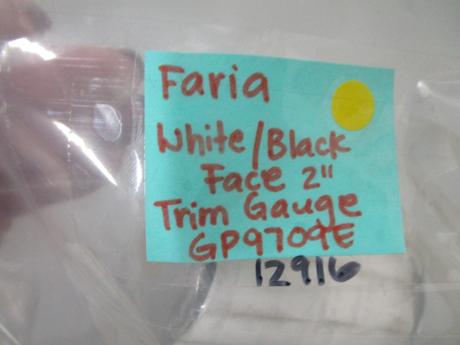 *NEW* 0810 Faria White & Black Face 2" Trim Gauge GP9709E 12916