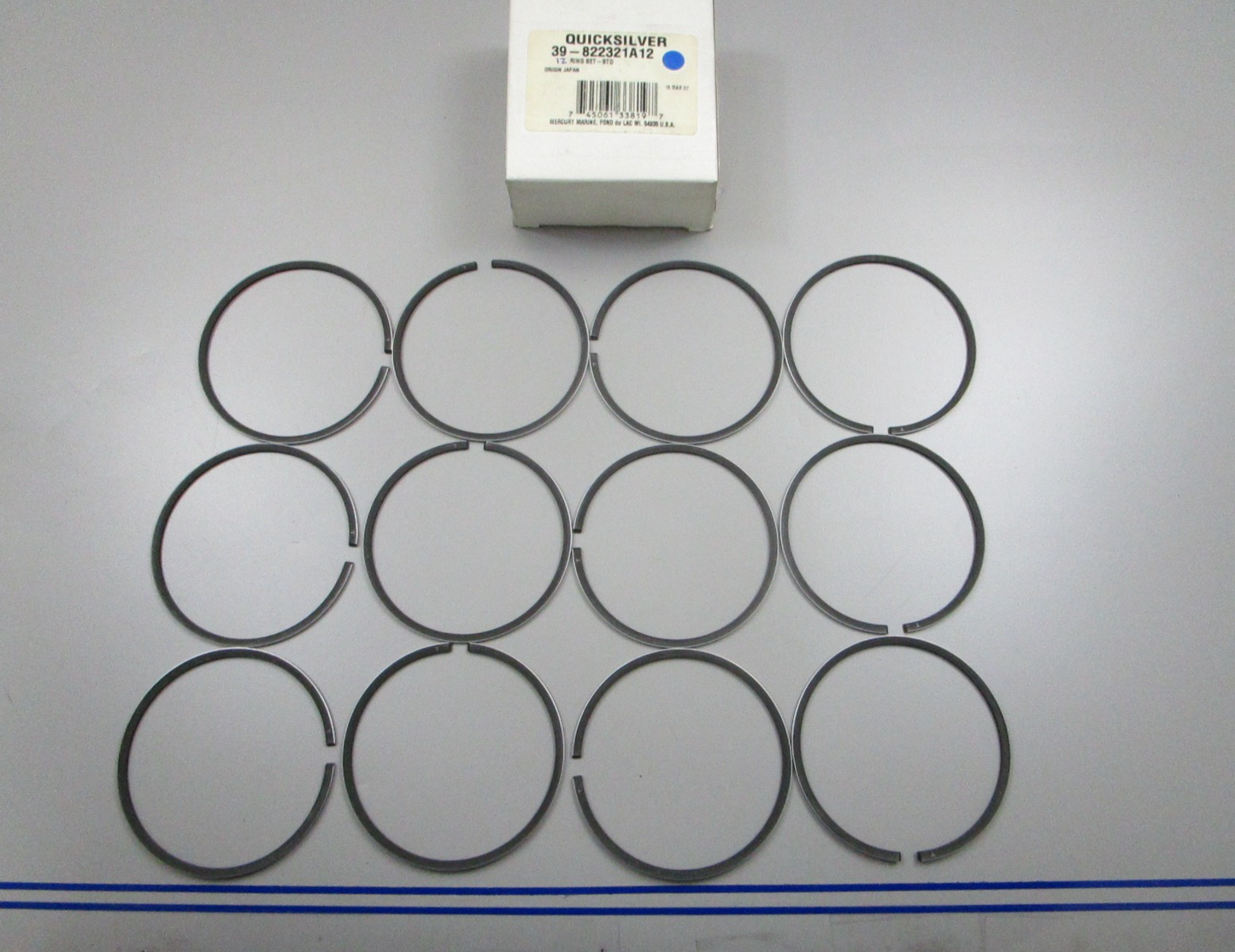 *NEW OEM* 0810 Mercury Quicksilver 12 Piston Ring Set 39-822321A12