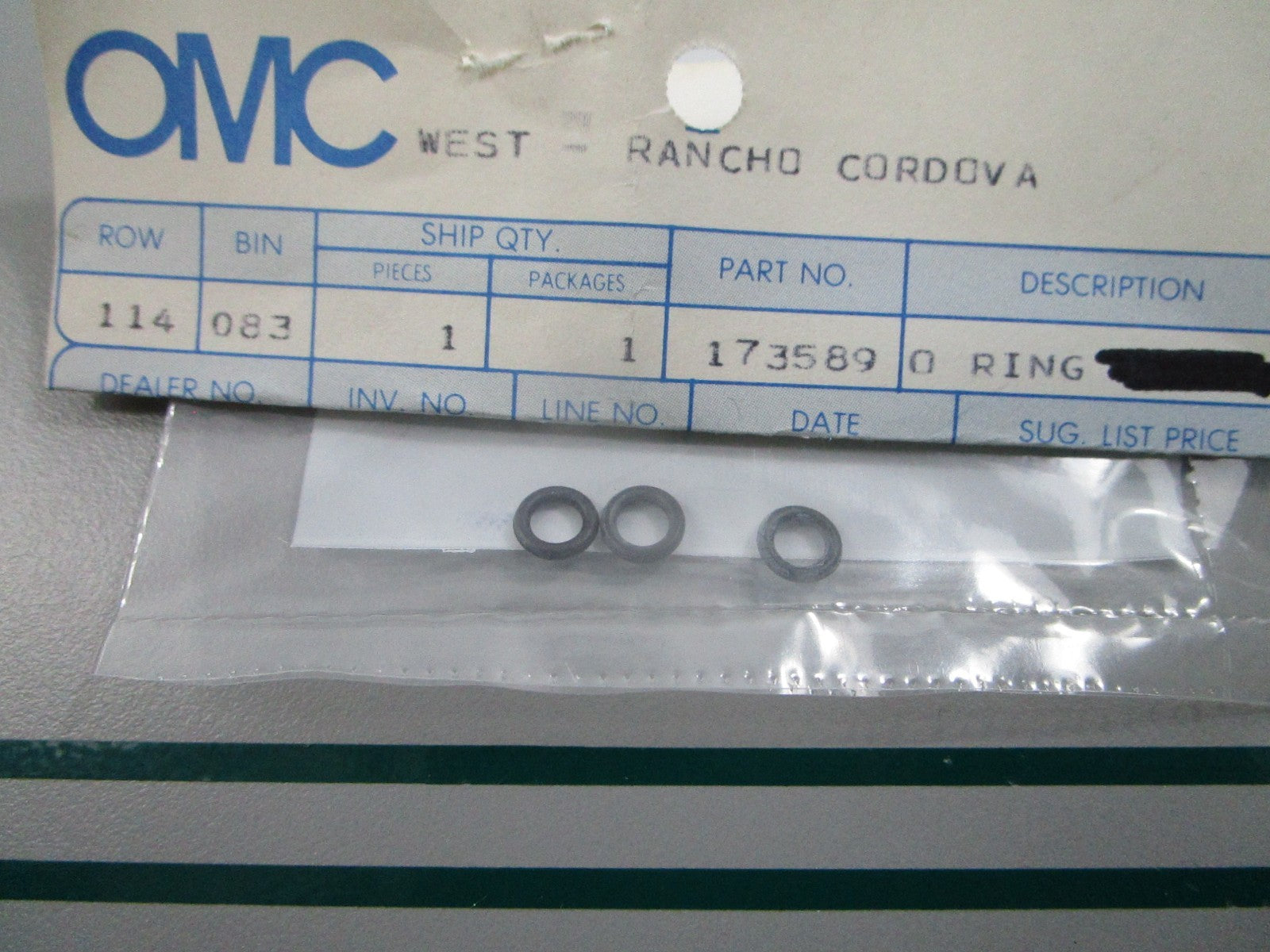 NEW OEM (LOT OF 3) 173589 0173589 OMC Johnson Evinrude O-Ring 0810