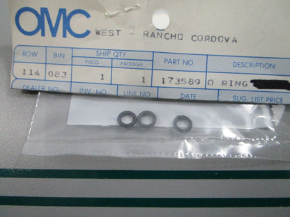 NEW OEM (LOT OF 3) 173589 0173589 OMC Johnson Evinrude O-Ring 0810