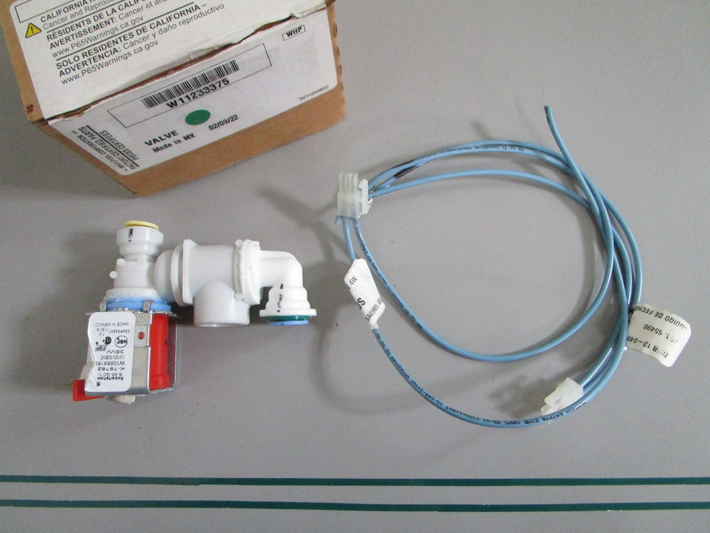 NEW OEM W11233375 Whirlpool Valve 0820
