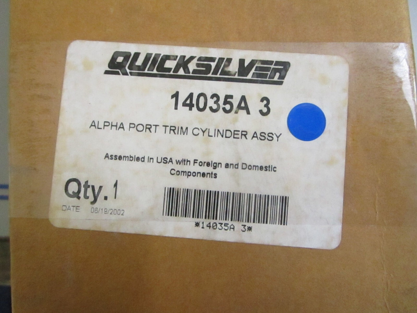 *NEW OEM* 0820 Mercury Quicksilver Alpha Port Trim Cylinder Assy 14035A3