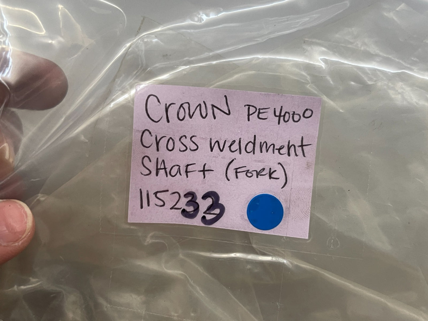 *NEW OEM* 0720 Crown PE4000 Forklift Cross Weldment Shaft 115233