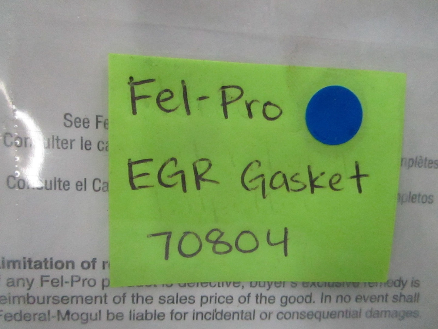 *NEW* 0810 Fel-Pro EGR Gasket 70804