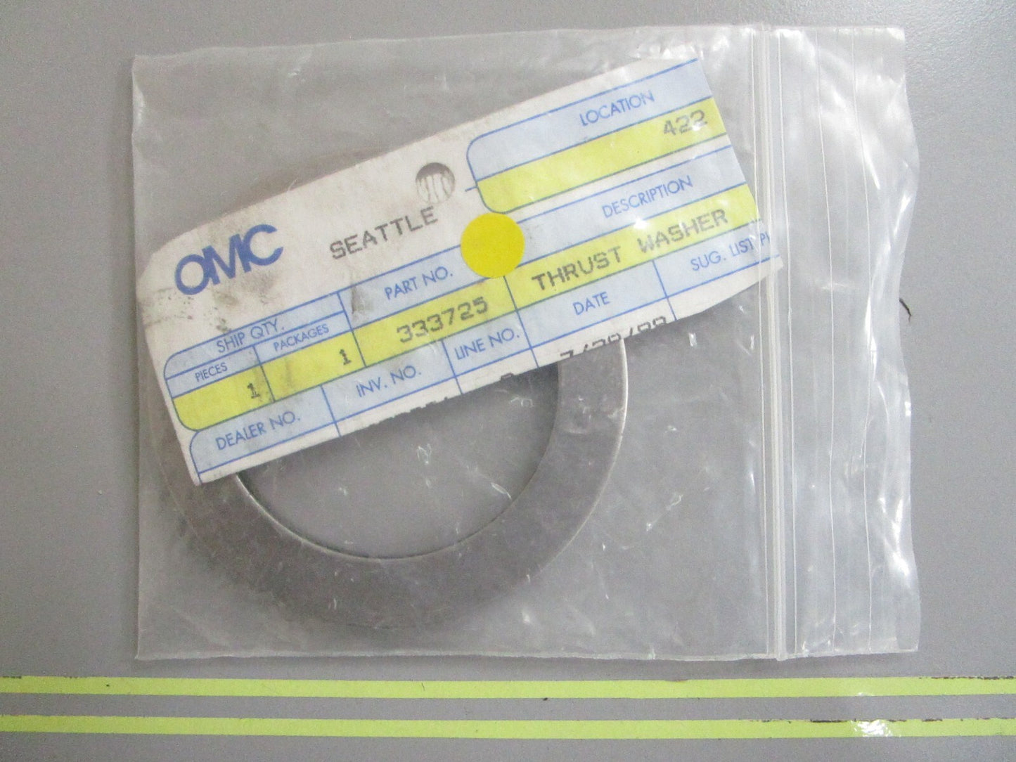 *NEW OEM* 0810 OMC Johnson Evinrude Thrust Washer 333725 0333725