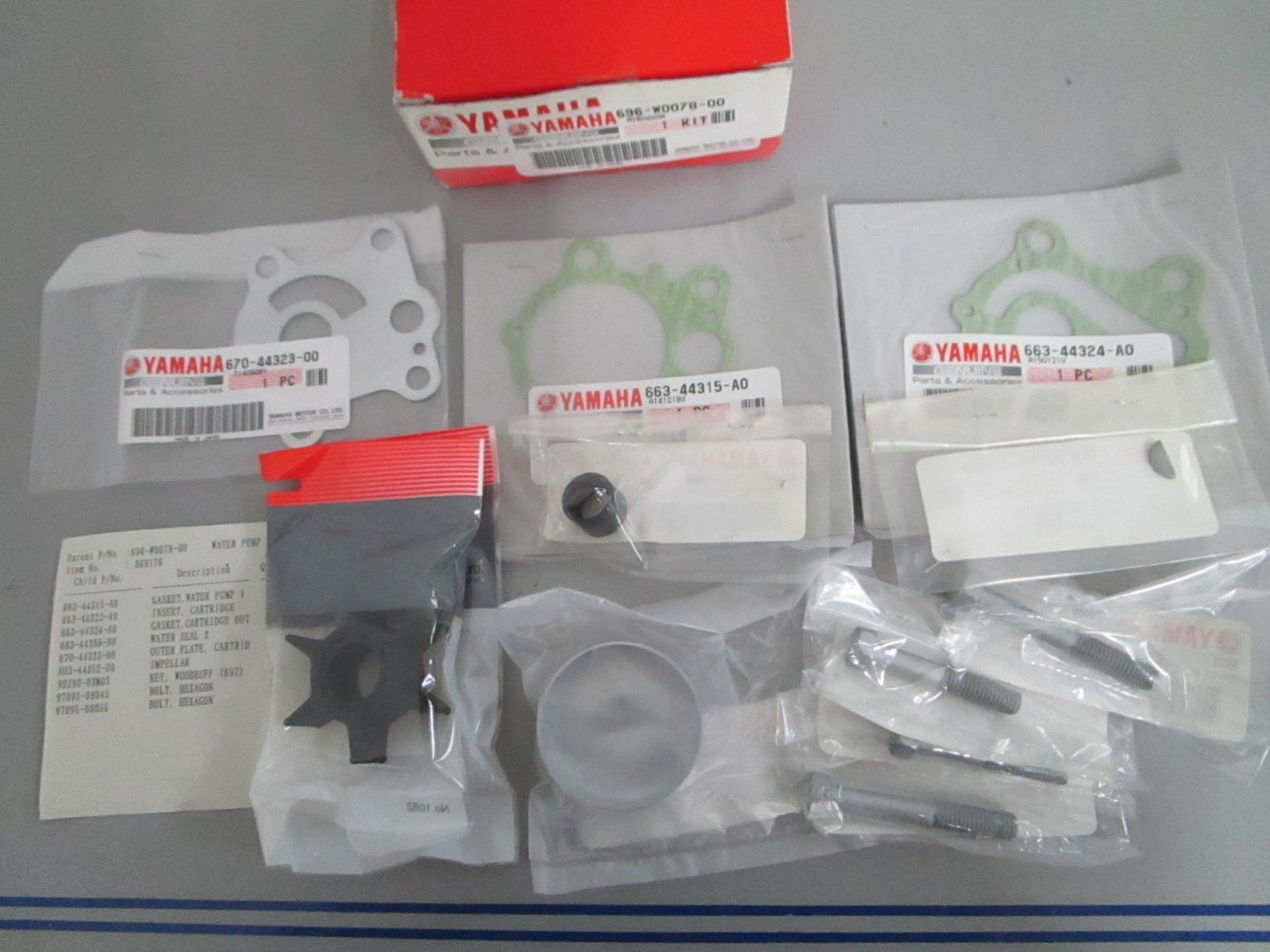 *NEW OEM* 0820 Yamaha Water Pump Repair Kit 696-W0078-00-00