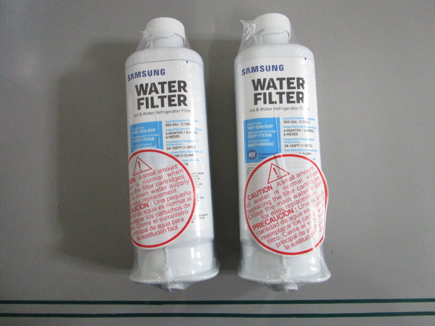 Samsung NEW OEM Refrigerator Water Filter LOT OF 2 DA97-17376B HAF-QIN/EXP 0820
