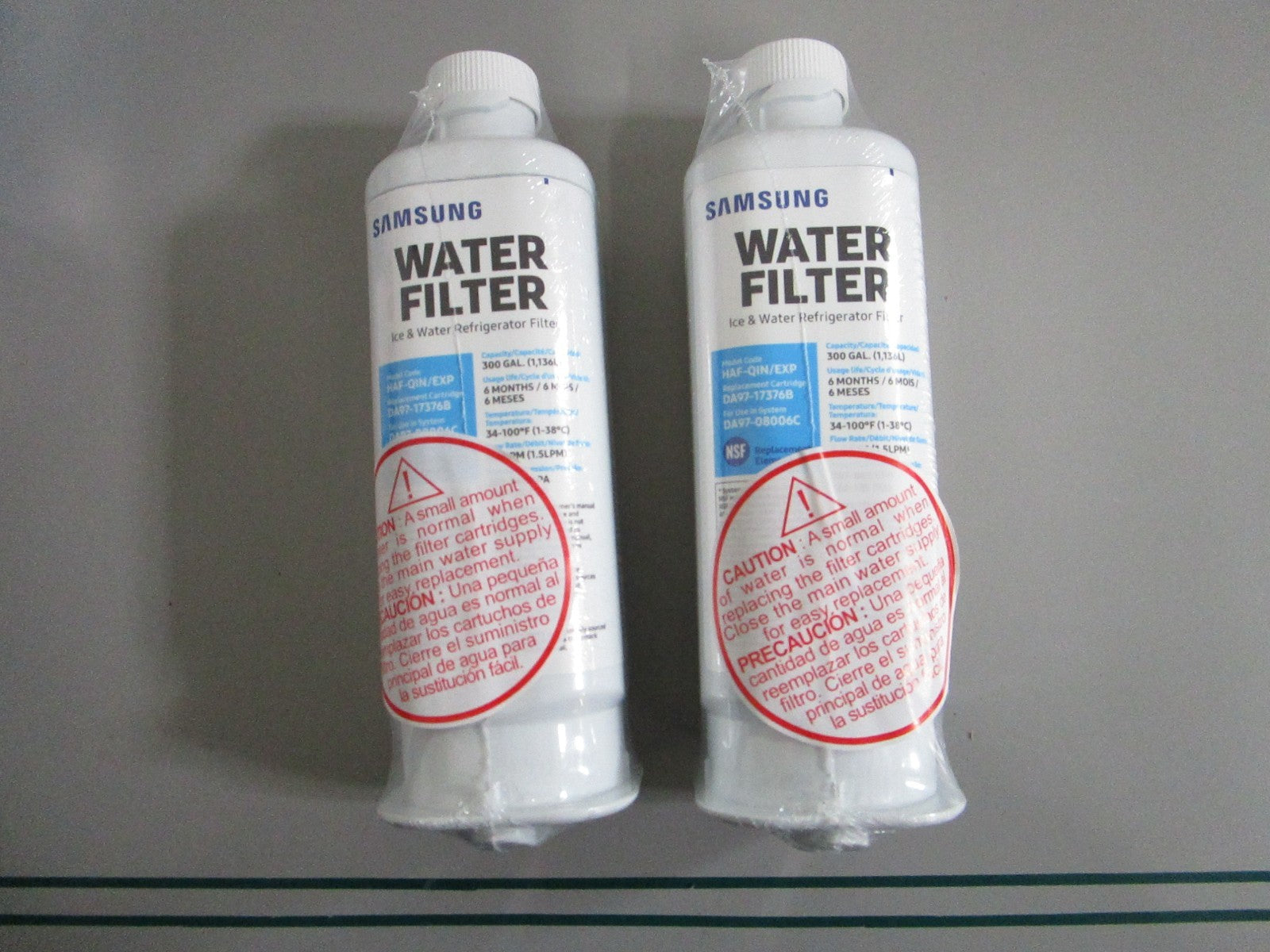 Samsung NEW OEM Refrigerator Water Filter LOT OF 2 DA97-17376B HAF-QIN/EXP 0820