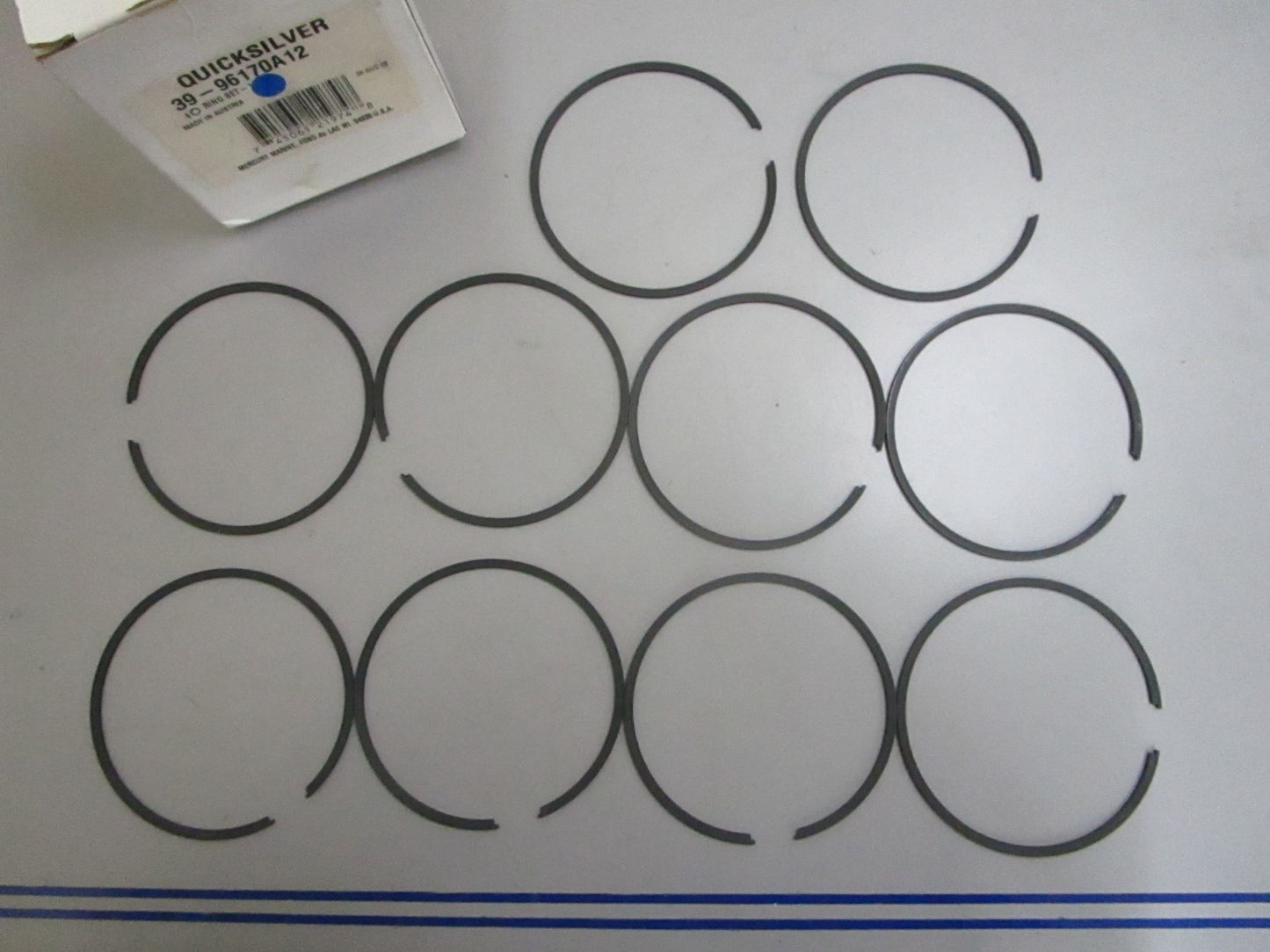 *NEW OEM* 0820 Mercury Quicksilver 10 Piston Ring Set 39-96170A12