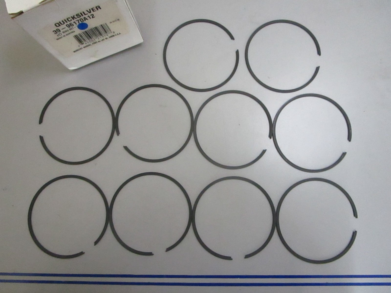 *NEW OEM* 0820 Mercury Quicksilver 10 Piston Ring Set 39-96170A12