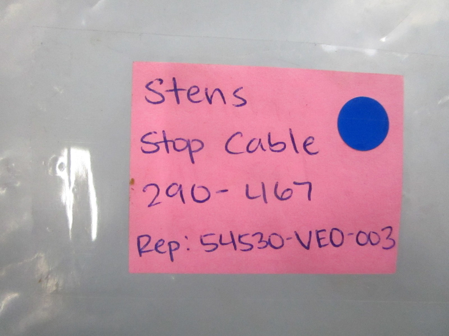 NEW 290-467 Replaces: 54530-VE0-003 Stens Stop Cable 0810