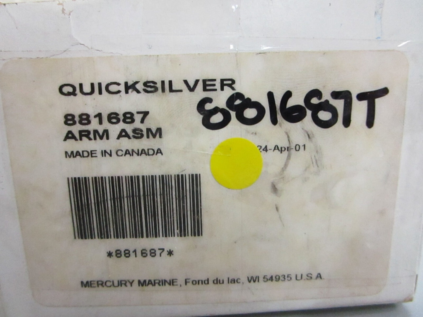 *NEW OEM* 0820 Mercury Quicksilver Arm Assy 881687 881687T