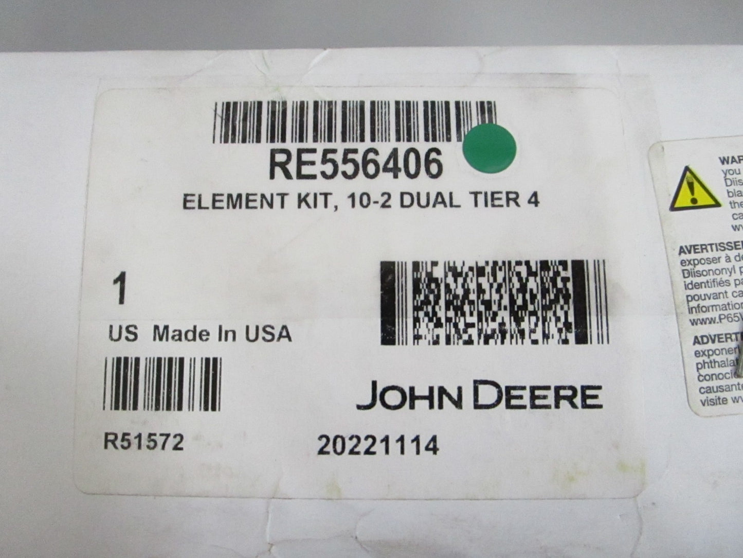 John Deere RE556406 Primary Final Fuel Filter Kit 10-2 Dual Tier 4 NEW OEM 0820