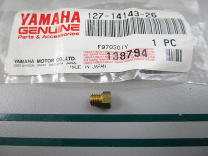 NEW OEM 127-14143-26-00 Yamaha #130 Main Jet 0810
