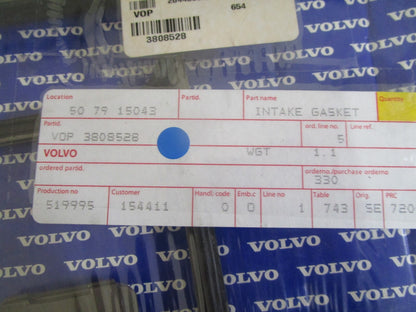 *NEW OEM* 0820 Volvo Penta Cylinder Intake Gasket 3808528