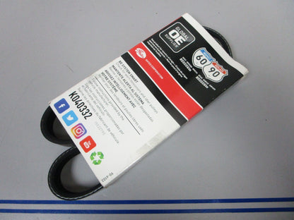 NEW K040332 Gates Micro-V 9/16" x 33 ¾" Serpentine Belt 0720