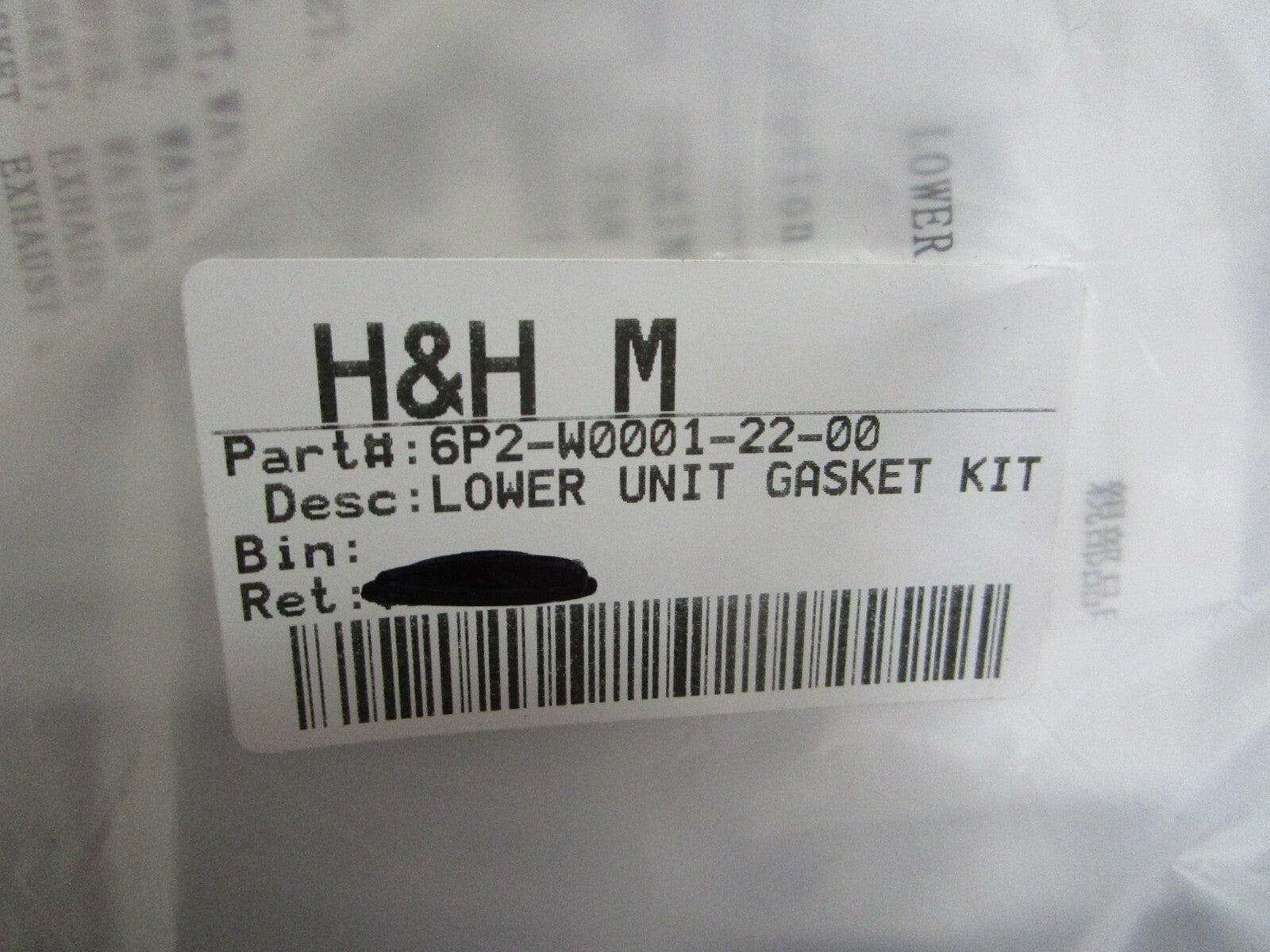 *NEW OEM* 0820 Yamaha Lower Unit Gasket Kit 6P2-W0001-22-00