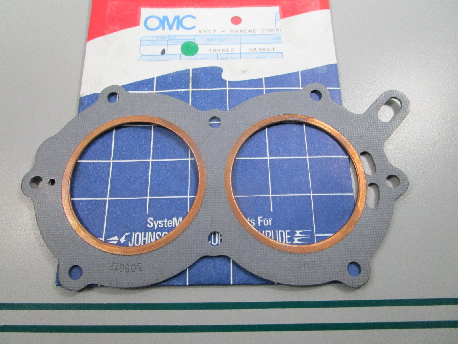 NEW OEM 309612 0309612 OMC Johnson Evinrude Gasket 0810