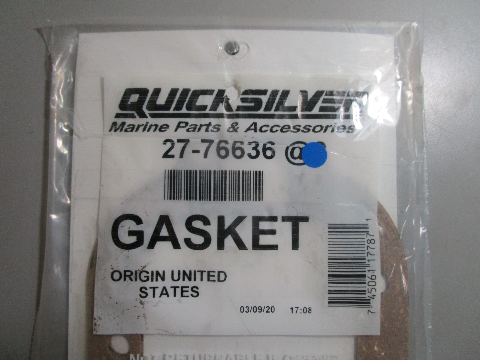 *NEW OEM* (LOT OF 2) 0810 Mercury Quicksilver Gasket 27-76636