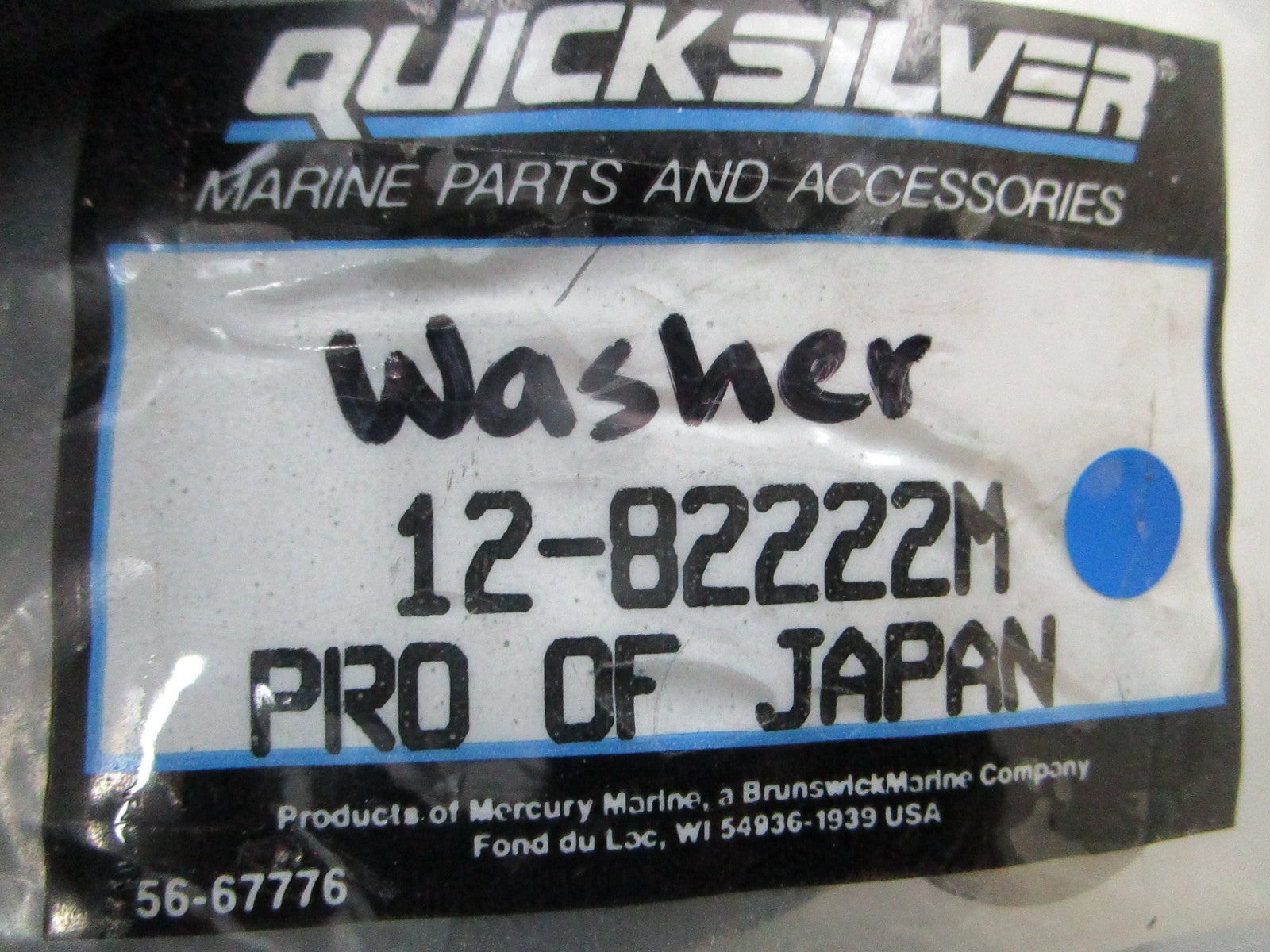 *NEW OEM* 0810 Mercury Quicksilver Washer 12-82222M