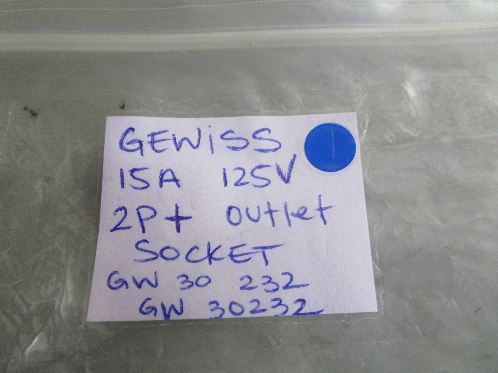 *NEW OEM* (LOT OF 2) 0810 Gewiss 15A 125V 2P+ Outlet Socket GW 30 232 GW30232