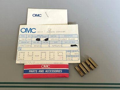 NEW OEM (LOT OF 5) 303222 0303222 OMC Johnson Evinrude Cable Clamp 0810
