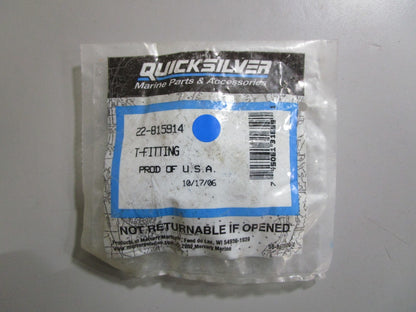 *NEW OEM* 0810 Mercury Quicksilver T Fitting 22-815914