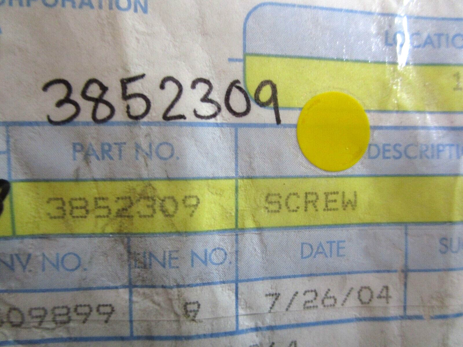 *NEW OEM* 0750 OMC Johnson Evinrude SCREW 3852309