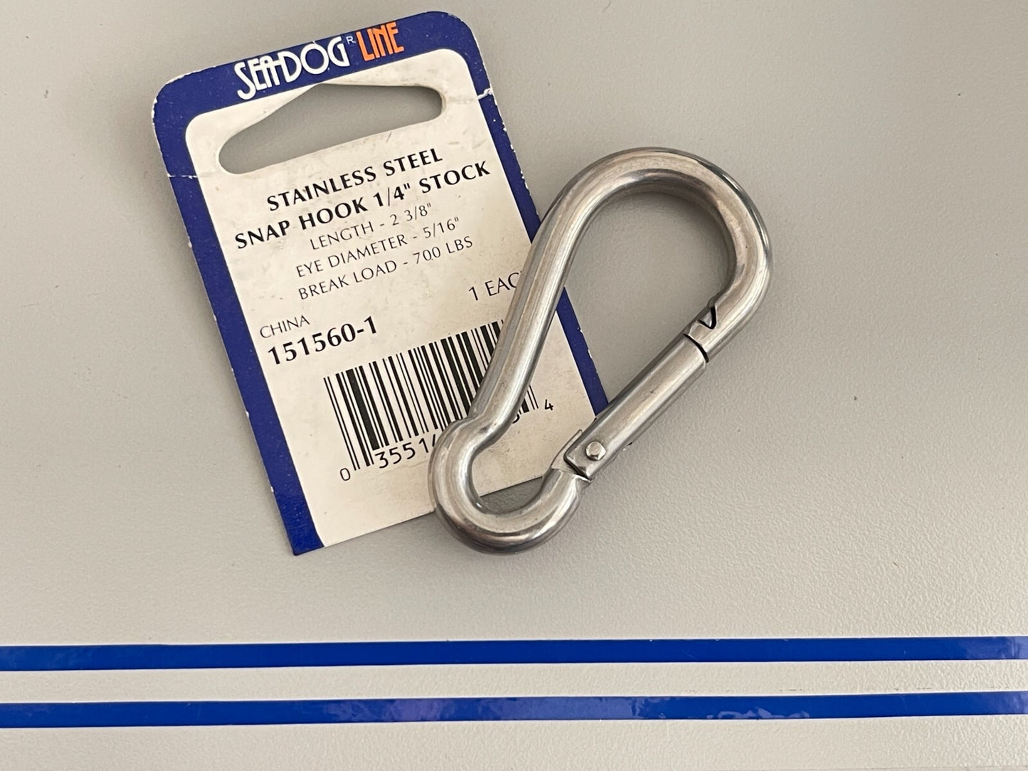 *NEW* 0810 Sea-Dog Stainless Steel Snap Hook 1/4" Stock 151560-1