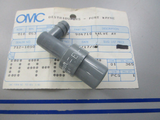 NEW OEM 984710 0984710 OMC Johnson Evinrude Valve Assembly 0810