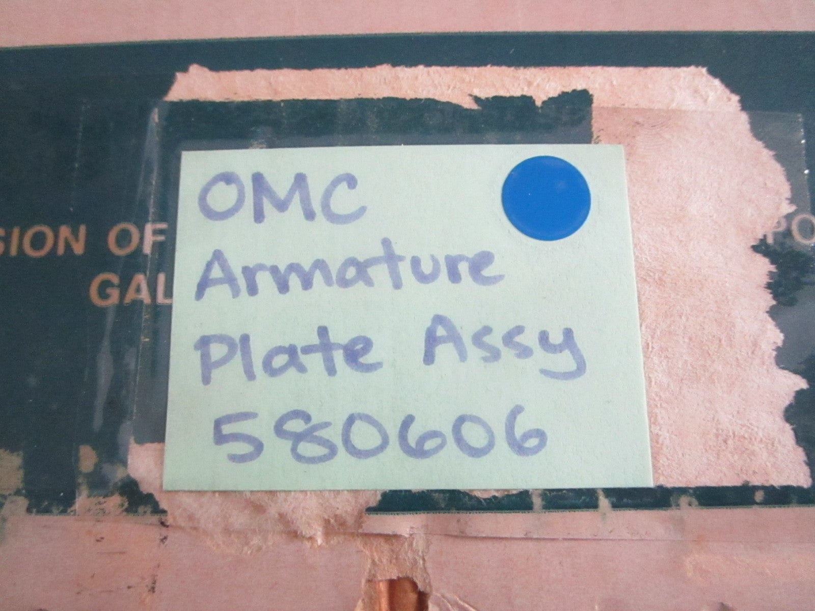 NEW OEM 580606 0580606 OMC Johnson Evinrude Armature Plate Assy 0820