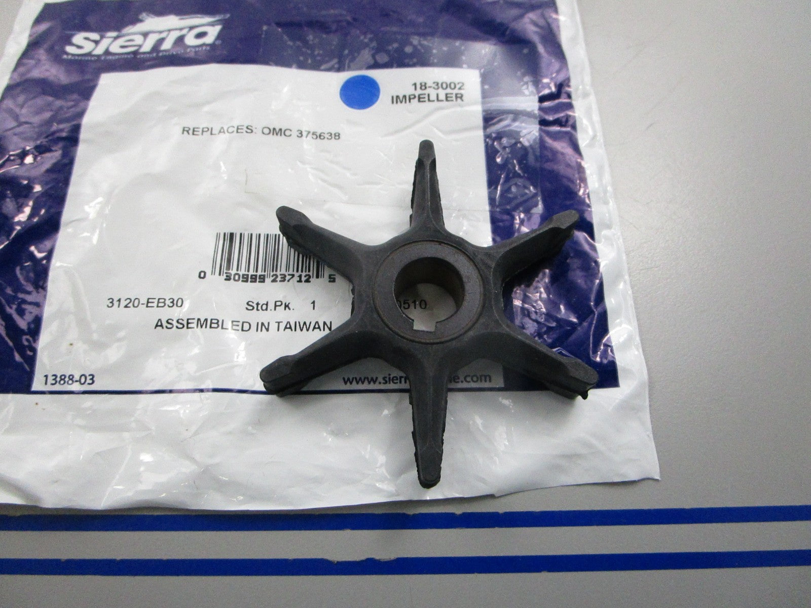 NEW 18-3002 Replaces:  OMC 375638 0375638 Sierra Impeller 0810