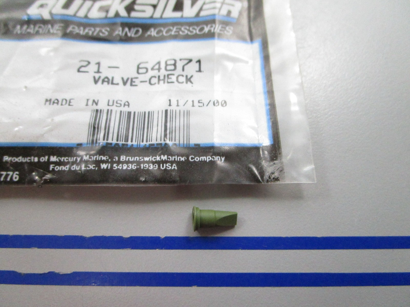 NEW OEM 21-64871 Mercury Quicksilver Check Valve 0810