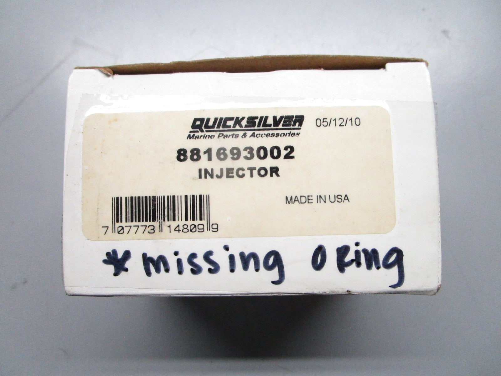 *NEW OEM* 0820 Mercury Quicksilver Injector w/o O-Ring 881693002