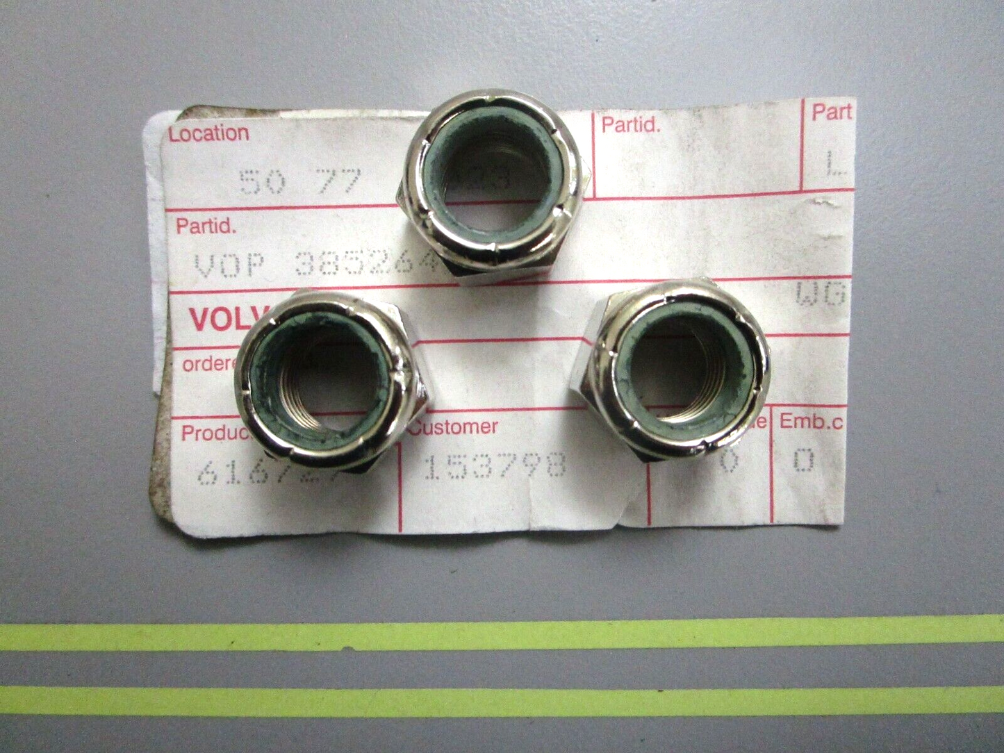 *NEW OEM* (LOT OF 3) 0750 Volvo Penta LOCK NUT 3852648