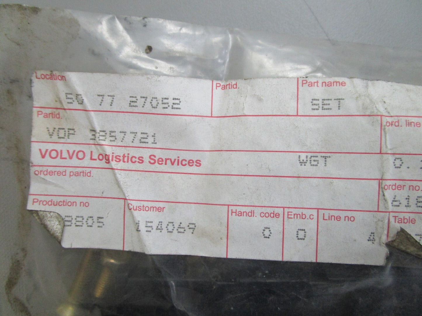 *NEW OEM* 0820 Volvo Penta Hardware Kit 3857721