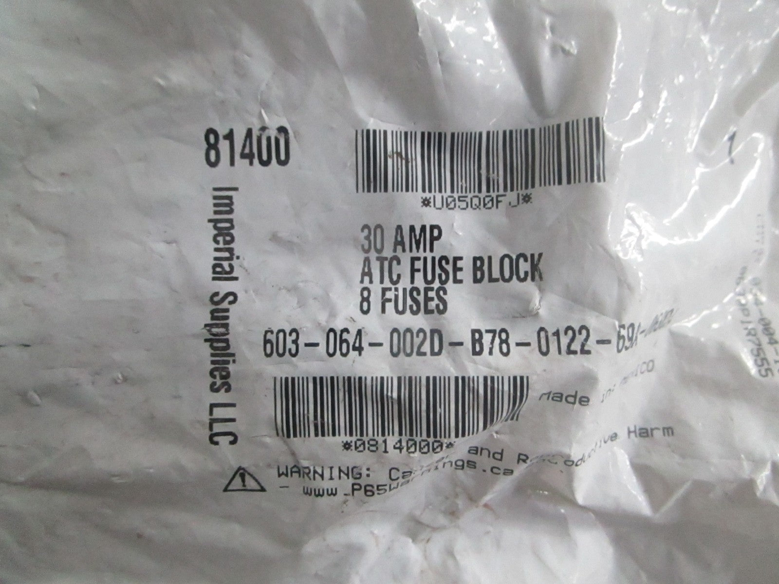 NEW OEM 81400 Imperial 30A Fuse Block 0820