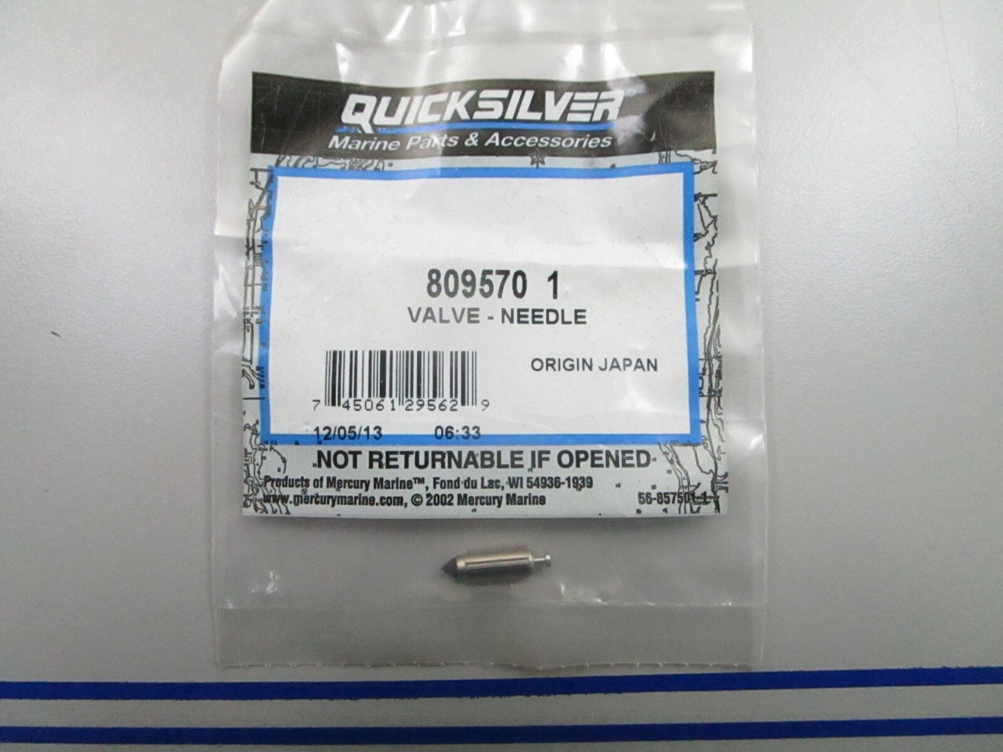 *NEW OEM* 0810 Mercury Quicksilver Needle Valve 8095701