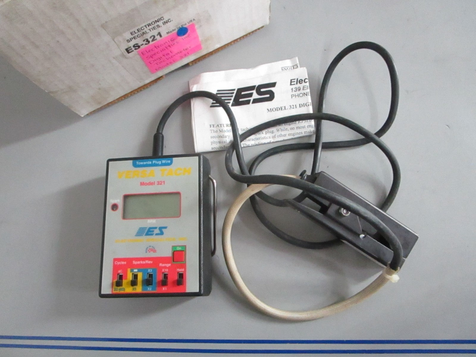 NEW OEM Model 321 Electronic Specialties Inc. Digital Tachometer 0820