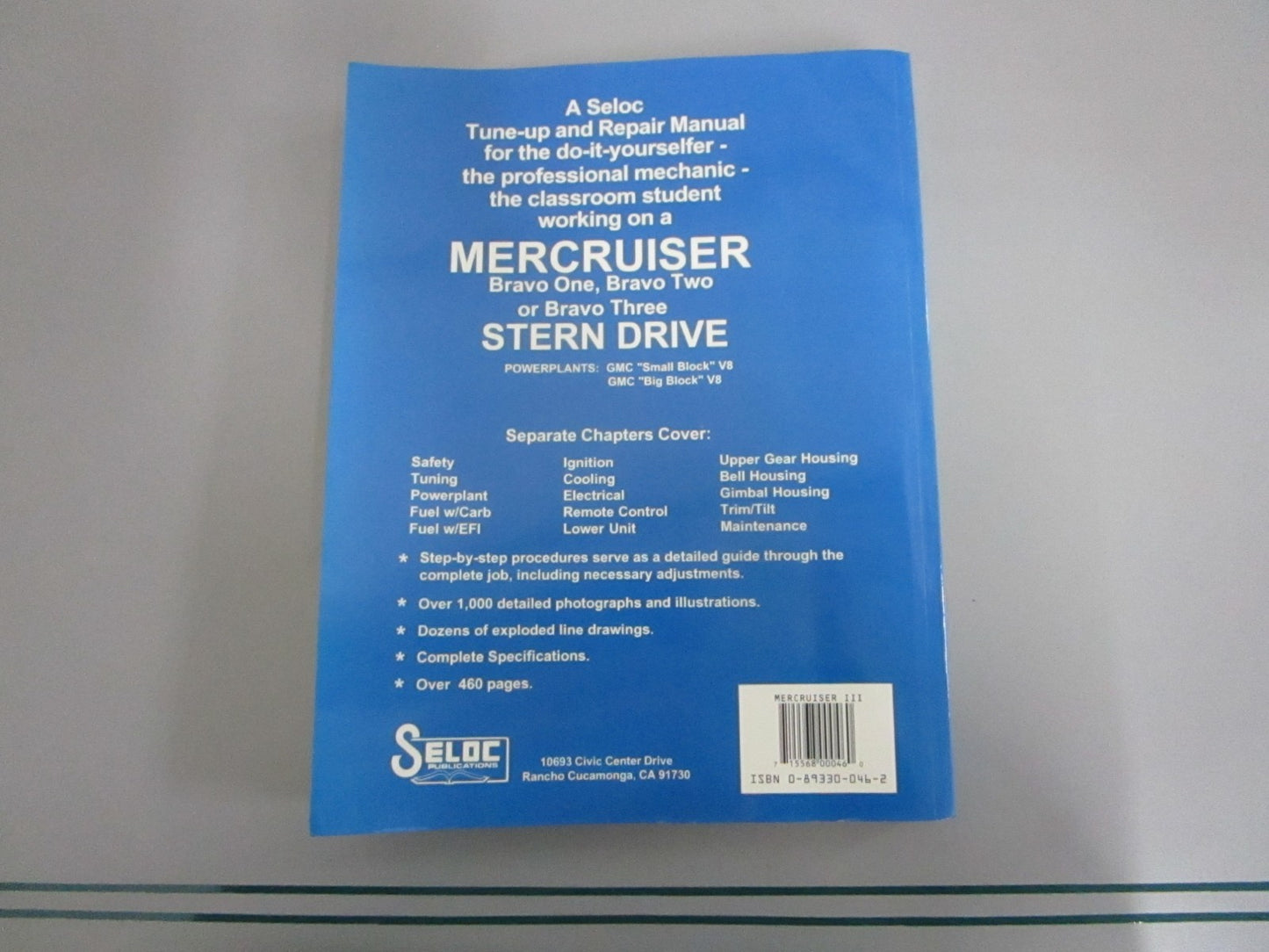 NEW 046-2 Seloc Vol. 3 MerCruiser Stern Drive Bravo I,II, III Repair Manual 0820